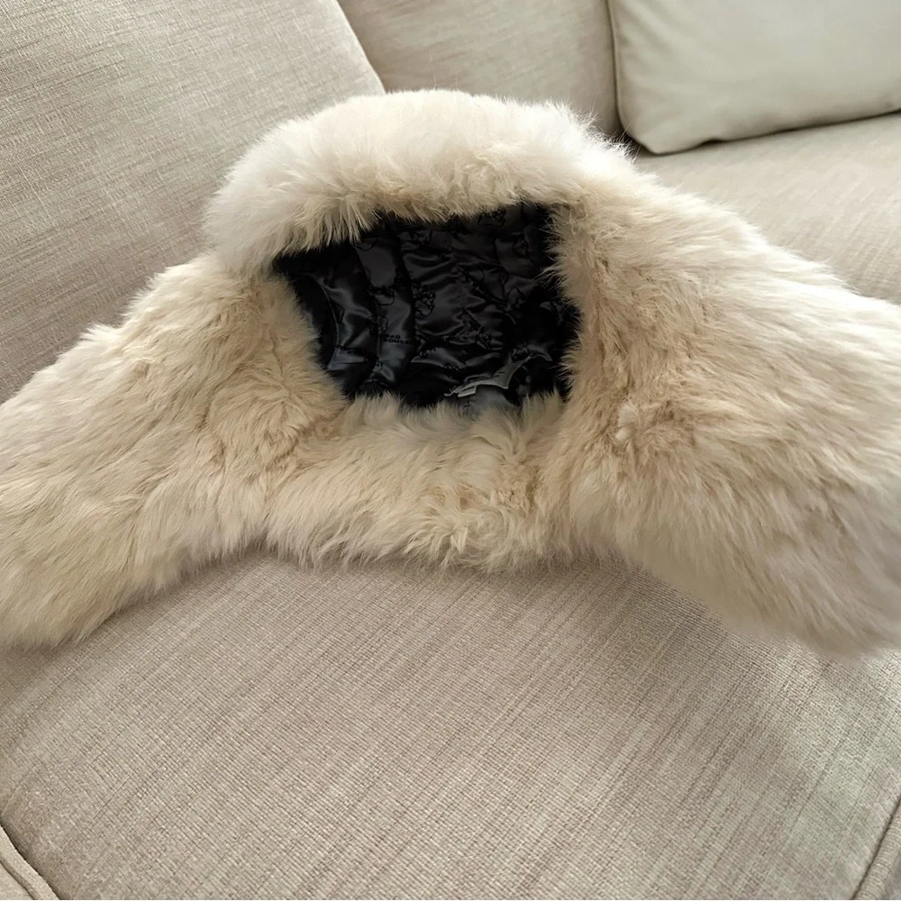 Vintage Mad Bomber Rabbit Fur Hat with Ear Flaps Trooper Hat XXL Unisex - Picture 4 of 9